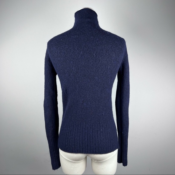 EUC - Madewell, Inland Rolled Turtleneck Dark Blue Sweater in Coziest Yarn, XS - Picture 6 of 15